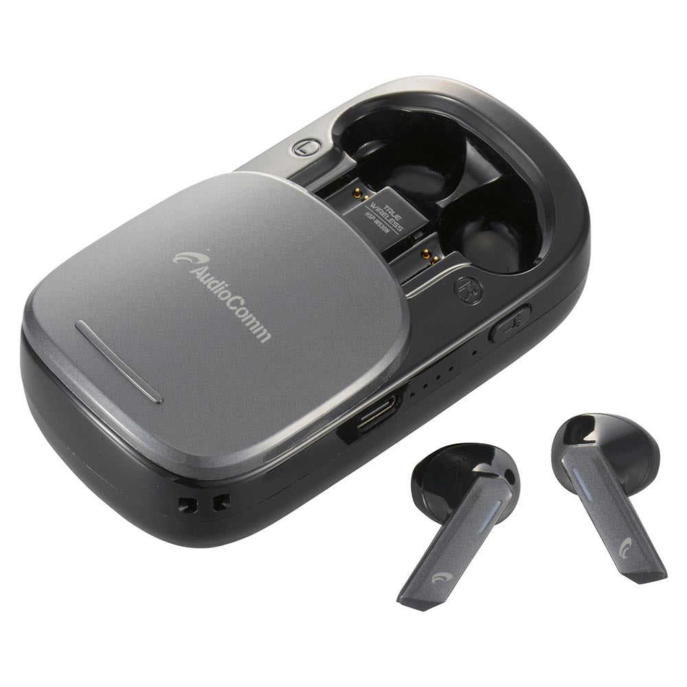 完全ワイヤレスイヤホン+充電ケース兼用ワイヤレススピーカー(Bluetooth/ブラック)_03-2258_HSP-W530N_OHM(オーム電機)